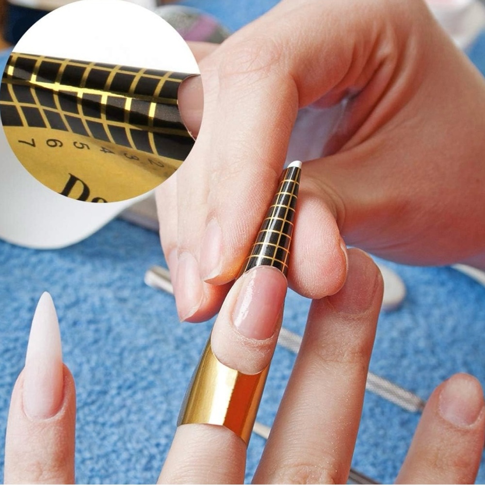 BRAND NEW Pack of 20 Nail Art Form / Nail Extension Guide Stickers